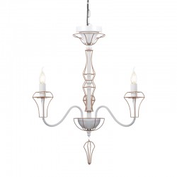^ NETTO PENDANT 3ΧΕ14 METALLIC WHITE+ GOLD WIRE Φ55ΧΗ109CM EG168203PW ^ NETTO PENDANT 3ΧΕ14 METALLIC WHITE+ GOLD WIRE Φ55ΧΗ109CM EG168203PW