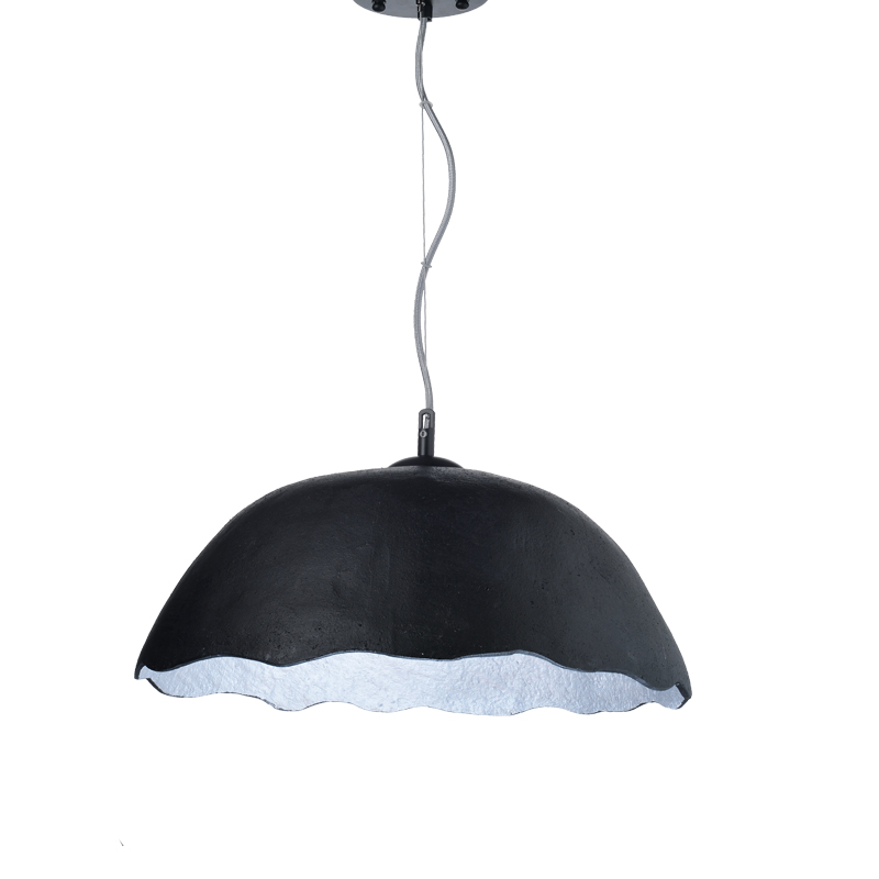 ^ NETTO PENDANT LUMINAIRE 1XE27 BLACK/SILVER CLAY Φ45ΧΗ120CM V3729451PBS