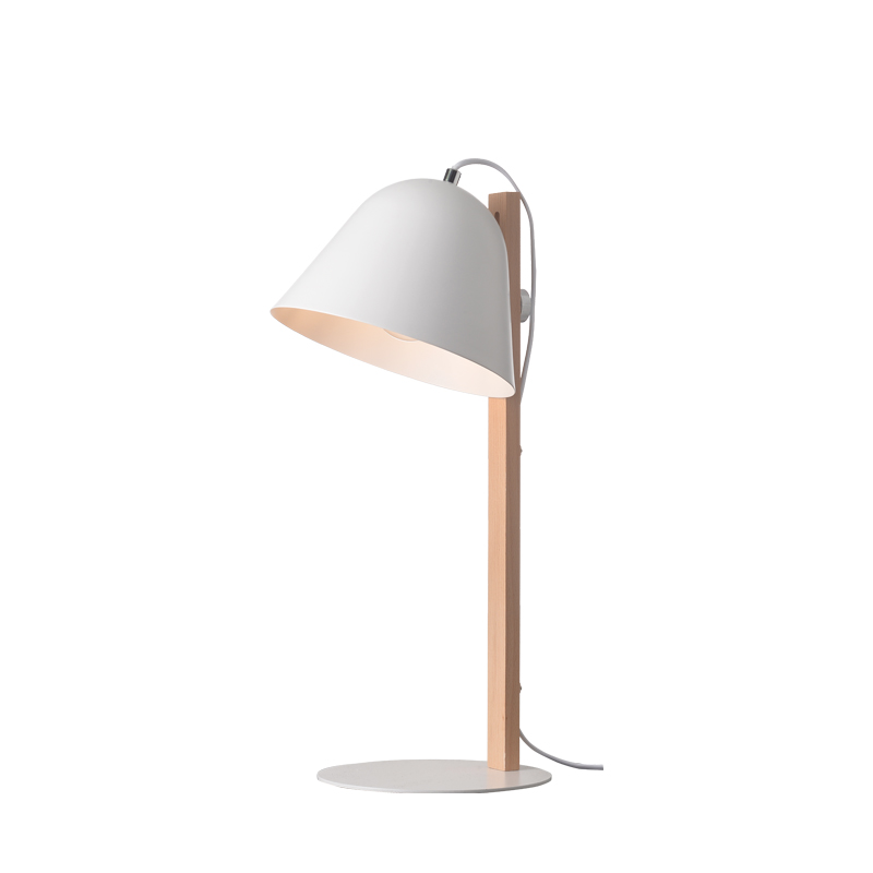 ^ NETTO TABLE LUMINAIRE 1ΧΕ27 WOOD+METALLIC WHITE 27,5X22ΧΗ59CM GN461TWW