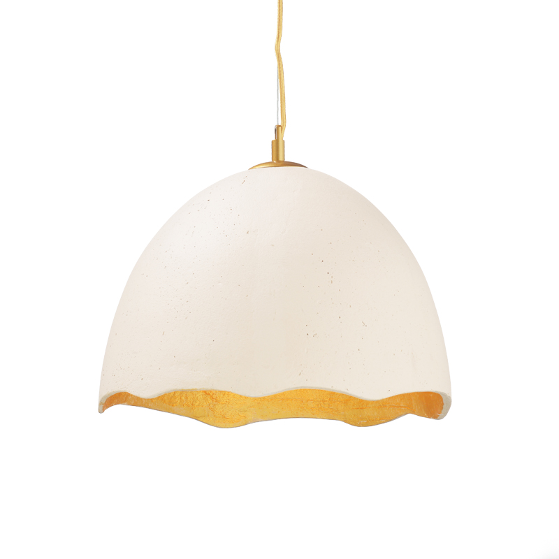 ^ NETTO PENDANT 1XE27 WHITE/GOLD CLAY Φ35ΧΗ120CM V3722351PWG