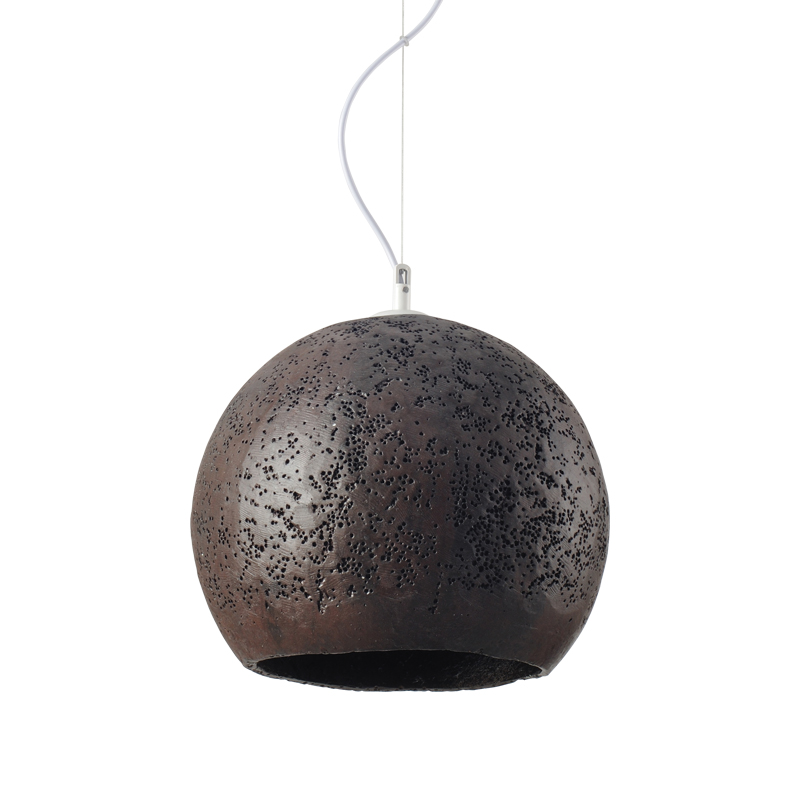 ^ NETTO PENDANT LUMINAIRE 1XE27 BROWN CLAY Φ35ΧΗ120CM V372351PBN
