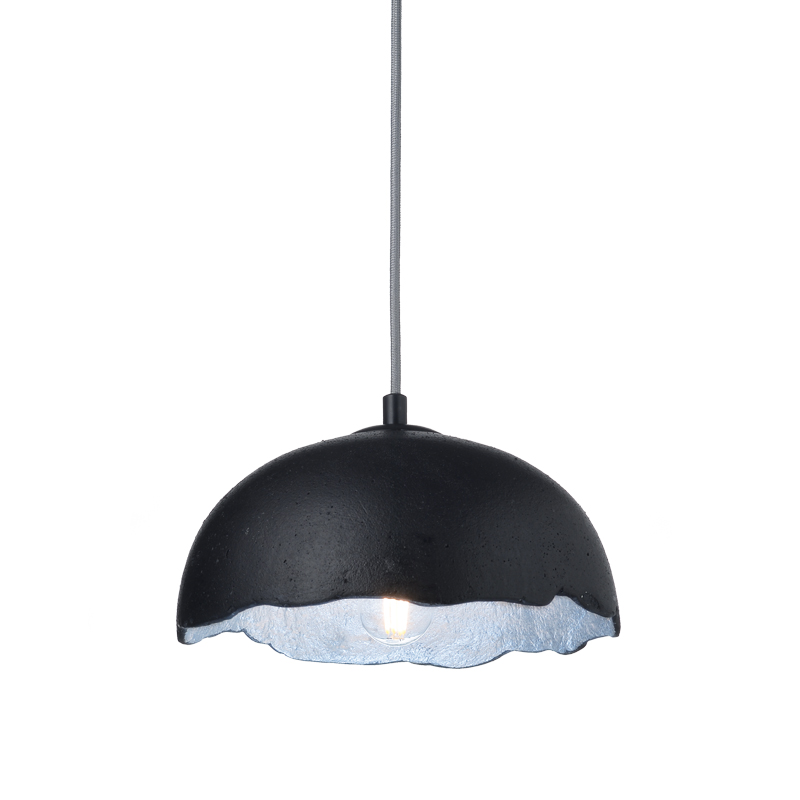 ^ NETTO PENDANT LUMINAIRE 1XE27 BLACK/SILVER CLAY Φ25ΧΗ120CM V3729251PBS