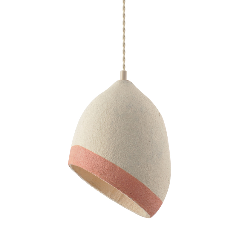 ^ NETTO PENDANT 1XE27 WHITE/PINK CLAY Φ20ΧΗ120CM V372281PWP