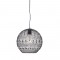 ^ NETTO PENDANT LUMINAIRE 1ΧΕ27 BLACK FABRIC & METAL Φ30ΧΗ120CM GN799301PB