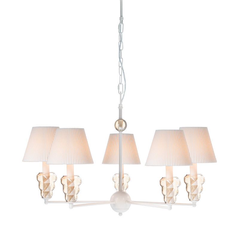 ^ NETTO PENTAND 5ΧΕ14 METAL WHITE+AMBER GLASS+SHADE Φ74ΧΗ90 EG168455PWA