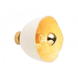 ^ NETTO WALL MOUNT LUMINAIRE 1XE27 WHITE/GOLD CLAY Φ20ΧΗ17CM V3722201CWG ^ NETTO WALL MOUNT LUMINAIRE 1XE27 WHITE/GOLD CLAY Φ20ΧΗ17CM V3722201CWG