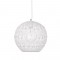 ^ NETTO PENDANT LUMINAIRE 1ΧΕ27 WHITE FABRIC & METAL Φ30ΧΗ120CM GN799301PW