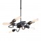 ^ NETTO PENTAND 6ΧΕ27 METAL BLACK 63X71XH95CM EG166596PB