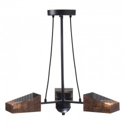 ^ NETTO PENDANT 3ΧΕ27 METALLIC BLACK+ COPPER GRID Φ60ΧΗ77CM EG166123PBC ^ NETTO PENDANT 3ΧΕ27 METALLIC BLACK+ COPPER GRID Φ60ΧΗ77CM EG166123PBC