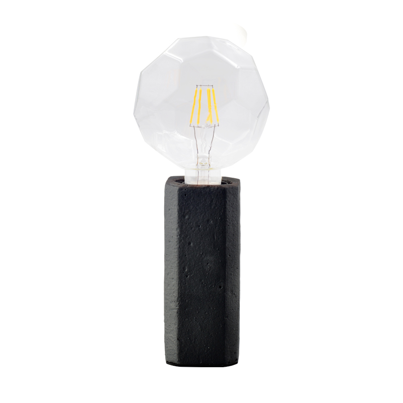 ^ NETTO TABLE LUMINAIRE 1XE27 BLACK CLAY 6Χ6ΧΗ15CM V372011TBK