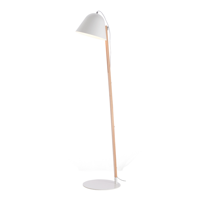 ^ NETTO FLOOR LUMINAIRE 1ΧΕ27 WOOD+METALLIC WHITE 33Χ35,6ΧΗ136CM GN461FWW