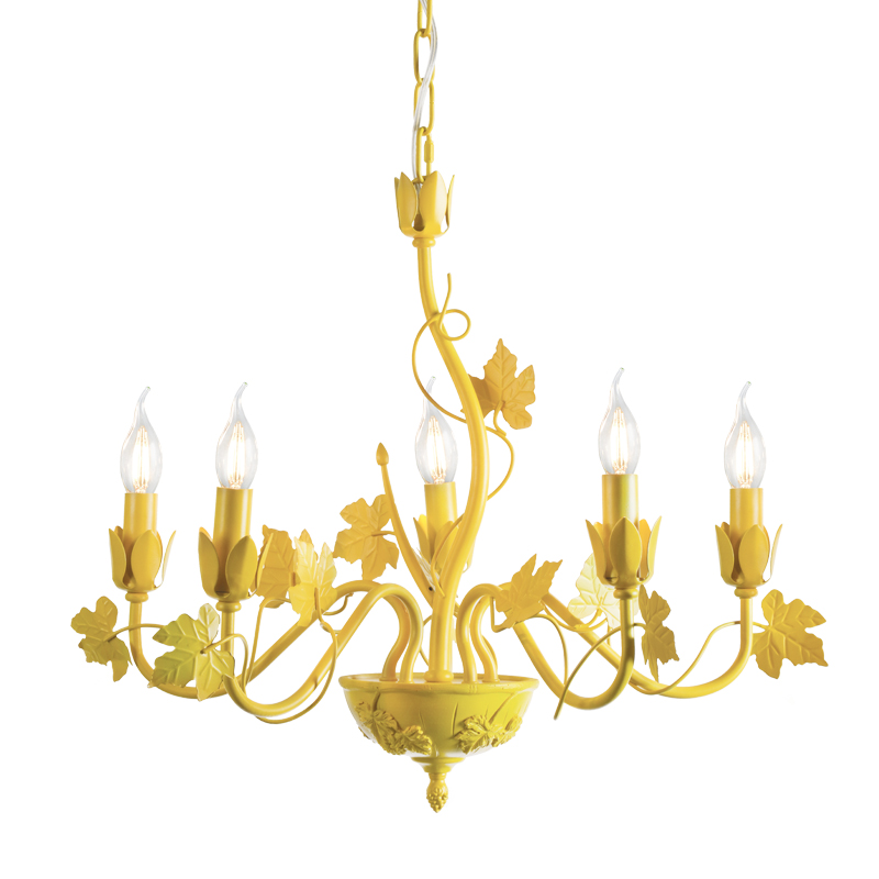 ^ NETTO PENDANT 5ΧΕ14 METAL YELLOW Φ58ΧΗ94CM EG170605PY
