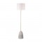^ NETTO FLOOR LUMINAIRE 1XE27 GREY CLAY + BRASS METAL + WHITE SHADE Φ45ΧH170CM V370981FGBW
