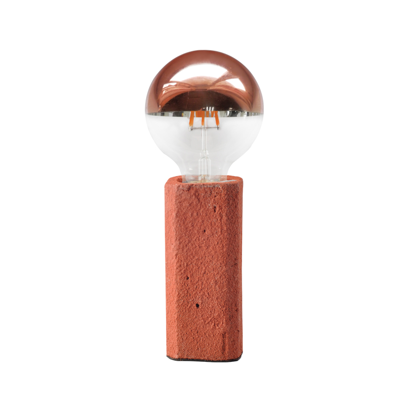 ^ NETTO TABLE LUMINAIRE 1XE27 MAROON CLAY 6Χ6ΧΗ15CM V372011TRD