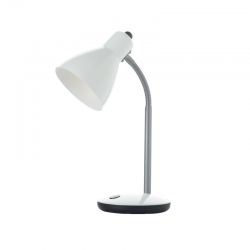 NETTO METALLIC WHITE DESK LAMP LED 6W 400LM 4000K +SWITCH ON-OFF 1188LED640W NETTO METALLIC WHITE DESK LAMP LED 6W 400LM 4000K +SWITCH ON-OFF 1188LED640W