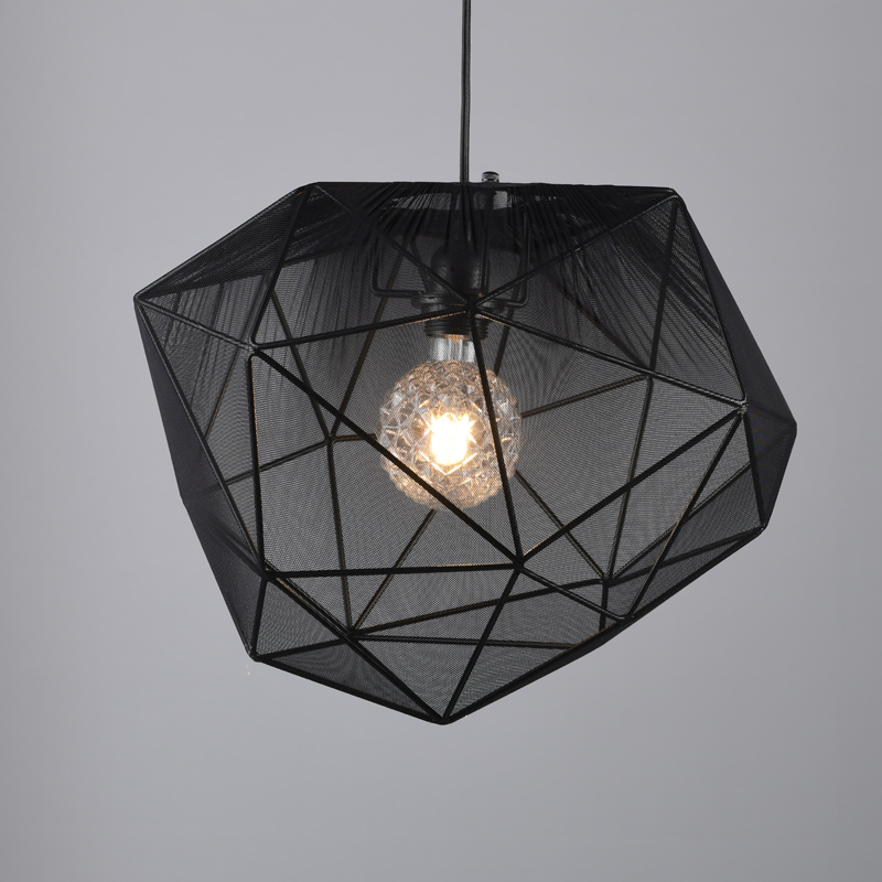 NETTO PENDANT LIGHTING 1ΧE27 BLACK FABRIC+ METAL D42XH120CM MARS EF07P142BK