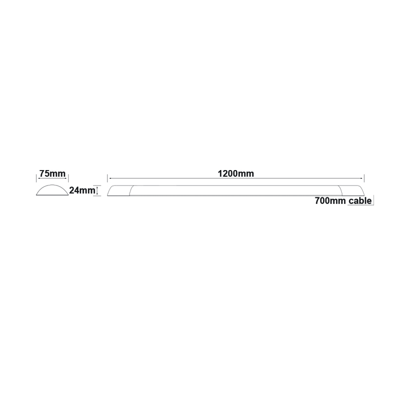 LED LINEAR LUMINAIRE 37W 3550LM 6000K 120° 230V AC IP40 Ra>80 30.000HRS RIMO3760