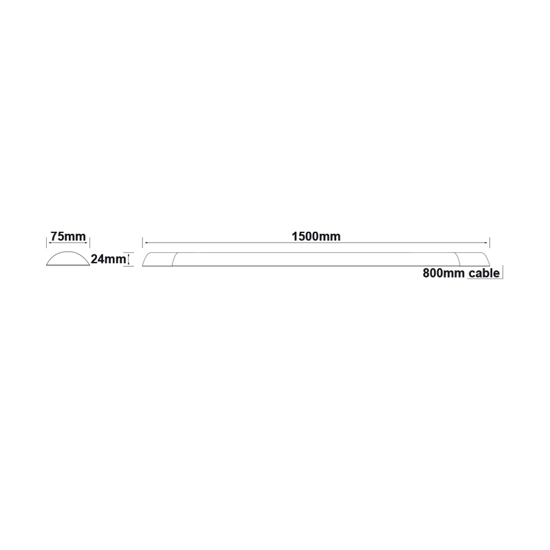 LED LINEAR LUMINAIRE 43W 4200LM 6000K 120° 230V AC IP40 Ra>80 30.000HRS RIMO4360