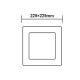 LED SLIM PANEL WHITE SQUARE CEIL.18W 4000K 1800Lm 208x208mm 230V AC Ra80 VEKO1840SW
