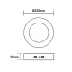 LED SLIM PANEL WHITE ROUND CEIL.18W 3000K 1700Lm Φ209mm 230V AC Ra80 VEKO1830RW LED SLIM PANEL WHITE ROUND CEIL.18W 3000K 1700Lm Φ209mm 230V AC Ra80 VEKO1830RW