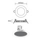 LED SLIM PANEL WHITE ROUND REC. 12W 3000K 1040Lm Φ170mm 230V AC Ra80 PENU1230RW