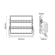 LED HIGH POWER FLOOD LUMINAIRE 720W, 111600LM, 5000K, 20°, 230V AC, IP66, IK10 GLAD7205020