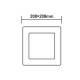 LED SLIM PANEL WHITE SQUARE CEIL.18W 3000K 1700Lm 208x208mm 230V AC Ra80 VEKO1830SW