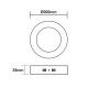 LED SLIM PANEL WHITE ROUND CEIL.23W 3000K 2050Lm Φ285 230V AC Ra80 VEKO2330RW