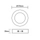 LED SLIM PANEL WHITE ROUND CEIL.12W 3000K 1040Lm Φ160mm 230V AC Ra80 VEKO1230RW LED SLIM PANEL WHITE ROUND CEIL.12W 3000K 1040Lm Φ160mm 230V AC Ra80 VEKO1230RW