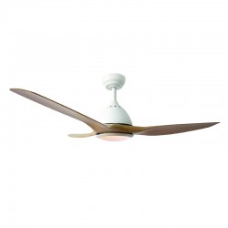 DECORATIVE CEILING FAN WITH DIMMABLE LED DIAM132CM DC40W 3 NATURAL SHADE ABS BLADES WITH REMOTE CONTROL 2 WHITE DOWNRODS 15&25CM FANKVN30G DECORATIVE CEILING FAN WITH DIMMABLE LED DIAM132CM DC40W 3 NATURAL SHADE ABS BLADES WITH REMOTE CONTROL 2 WHITE DOWNRODS 15&25CM FANKVN30G