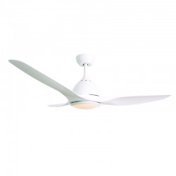 DECORATIVE CEILING FAN WITH DIMMABLE LED DIAM132CM DC40W 3 WHITE ABS BLADES WITH REMOTE CONTROL 2 WHITE DOWNRODS 15&25CM FANKVWH20G DECORATIVE CEILING FAN WITH DIMMABLE LED DIAM132CM DC40W 3 WHITE ABS BLADES WITH REMOTE CONTROL 2 WHITE DOWNRODS 15&25CM FANKVWH20G