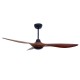 DECORATIVE CEILING FAN WITHOUT LED DIAM132CM DC40W 3 BROWN ABS BLADES WITH REMOTE CONTROL 2 BLACK DOWNRODS 15&25CM FANKVBR50