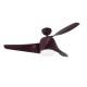 DECORATIVE CEILING FAN WITH DIMMABLE LED DIAM132 DC40W 3 BROWN ABS BLADES REMOTE CONTROL 2 BLACK DOWNRODS 15&25CM FANKVBR60G