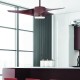 DECORATIVE CEILING FAN WITH DIMMABLE LED DIAM132 DC40W 3 BROWN ABS BLADES REMOTE CONTROL 2 BLACK DOWNRODS 15&25CM FANKVBR60G