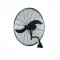 INDUSTRIAL WALL FAN, REMOTE CONTROL,  METALLIC, BLACK WITH 2 BLACK BLADES, DIAM65, AC 150W FANWPPB70R