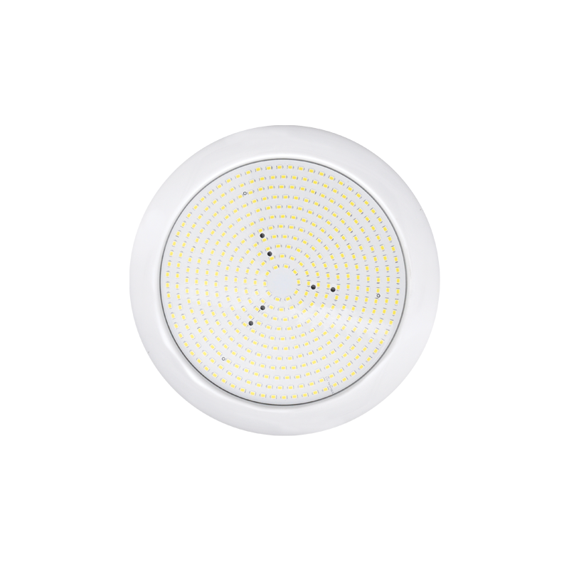 ^ LED SLIM PLASTIC POOL LUMINAIRE 20W 4000K 2200LM 110° IP68 12V DC Φ210Χ20mm PISC20NW