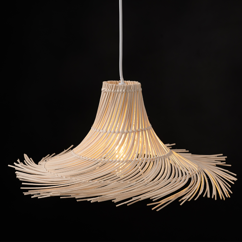 PENDANT LIGHTING 1ΧΕ27 RATTAN D65xΗ19CM SYMI HX2219P