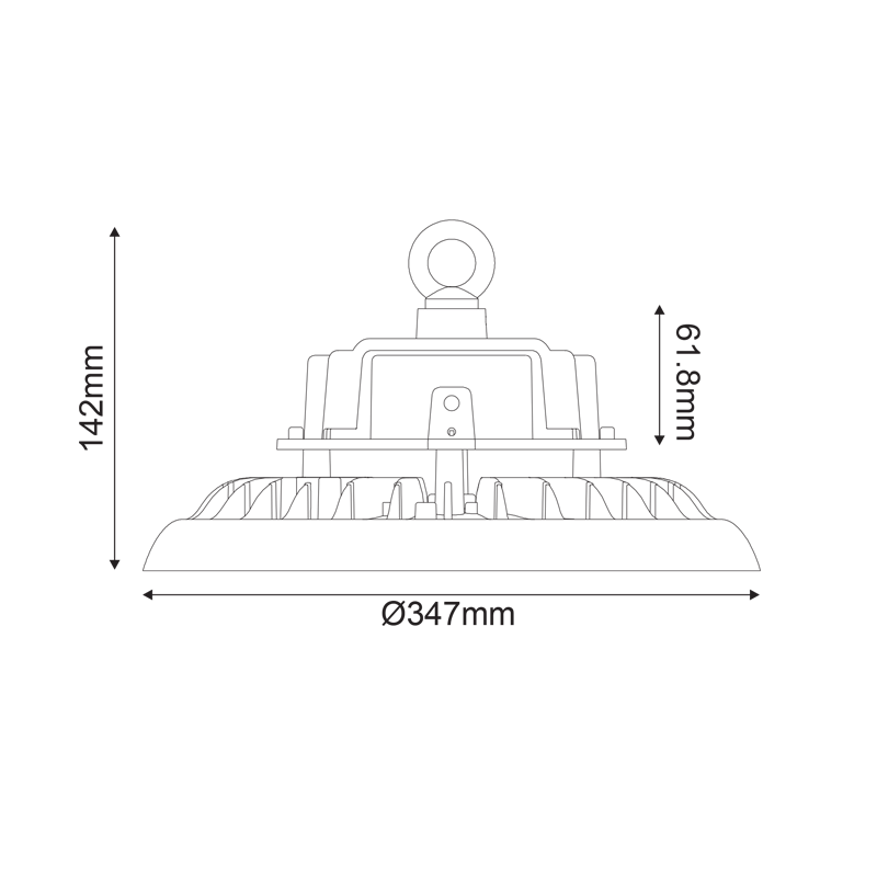 LED ΚΑΜΠΑΝΑ ASTREK DIM 1-10V 200W 30.000LM 5000K 90° 230V AC IP65 Ra>80 50.000HRS ASTREK20050H