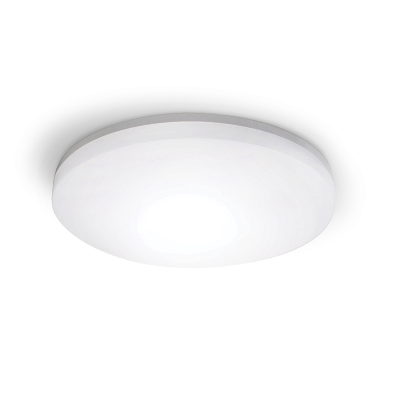 WHITE ROUND LED CEIL. LUMINAIRE 24W 2400lm CCT(3000/4000/6500K) Φ280mm 120° 230V IP54 Ra80 PLAFE24CCTR