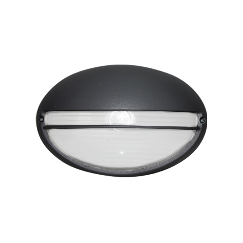 WALL LAMP OVAL  21.5CM WITH COVER GREY RAL7016M HI5073GDS