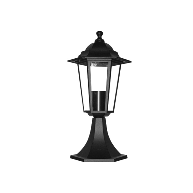 GARDEN LIGHT ΙΡ44 Ε27 60W BLACK RAL C0026 HI6023BMS