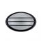CEILING LAMP OVAL No5074 BLACK RAL C0026 HI5074BMS
