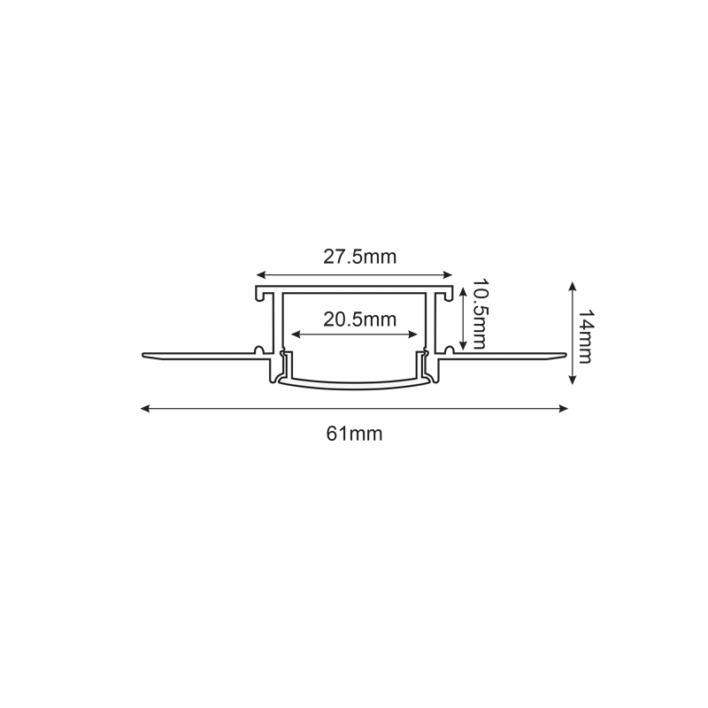 FLEXIBLE TRIMLESS ALUMINUM PROFILE P125FL WITH SILICON OPAL DIFFUSER 2m/pc P125FL FLEXIBLE TRIMLESS ALUMINUM PROFILE P125FL WITH SILICON OPAL DIFFUSER 2m/pc P125FL
