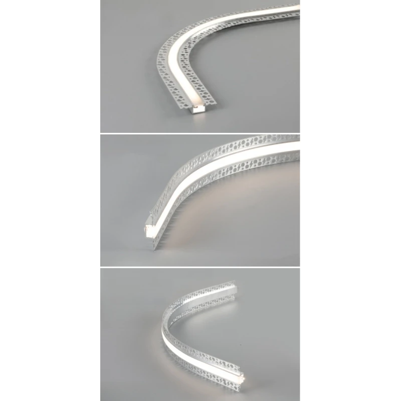 FLEXIBLE TRIMLESS ALUMINUM PROFILE P125FL WITH SILICON OPAL DIFFUSER 2m/pc P125FL FLEXIBLE TRIMLESS ALUMINUM PROFILE P125FL WITH SILICON OPAL DIFFUSER 2m/pc P125FL