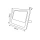 SOLAR SMD LED FLOOD LIGHT 300W 6000K IP66 120° Ra70 SV30060