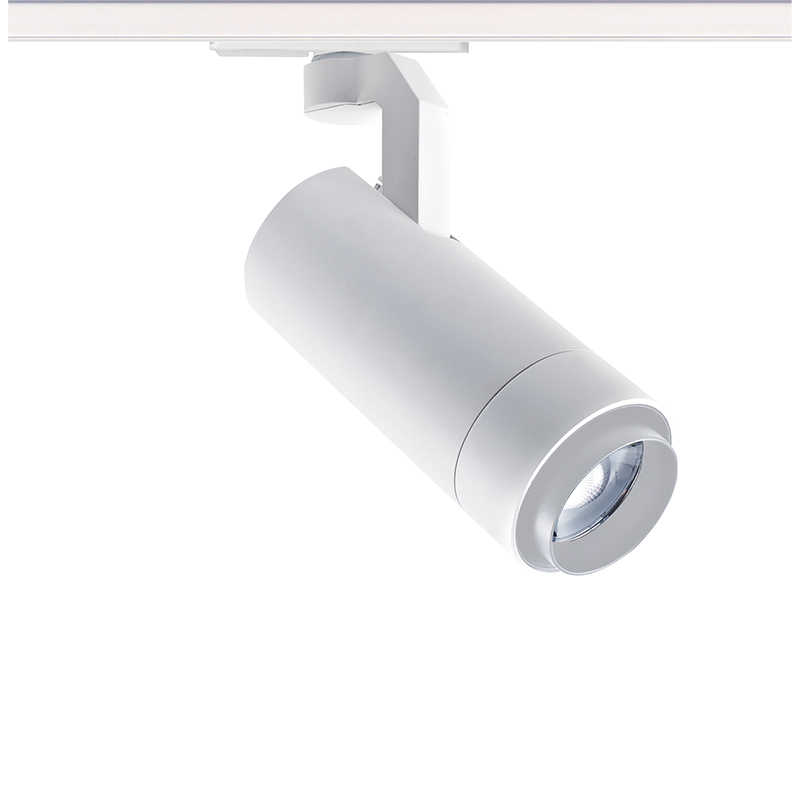 SAND WHITE LED ZOOMABLE TRACK LUMINAIRE 15W 4000K 1-PHASE 20-50° 1500LM MAX. 230V AC Ra80 5YRS MEL1540W2