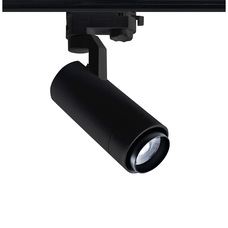 SAND BLACK LED ZOOMABLE TRACK LUMINAIRE 15W 4000K 3-PHASE 20-50° 1500LM MAX. 230V AC Ra80 5YRS MEL1540B4