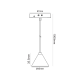 MINI BLACK MAGNETIC PENDANT LUMINAIRE 24V DC 2W 3000K 160LM 36° RA90 5 YRS Φ45*35,5(1000)ΜΜ TCOP230B