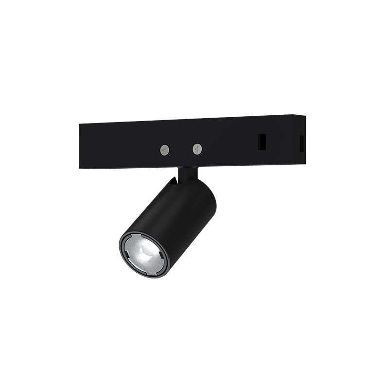 MINI BLACK MAGNETIC SPOT 24V DC 1W 3000K 80LM 24° RA90 5 YRS Φ12*22(38)ΜΜ THUBE130B