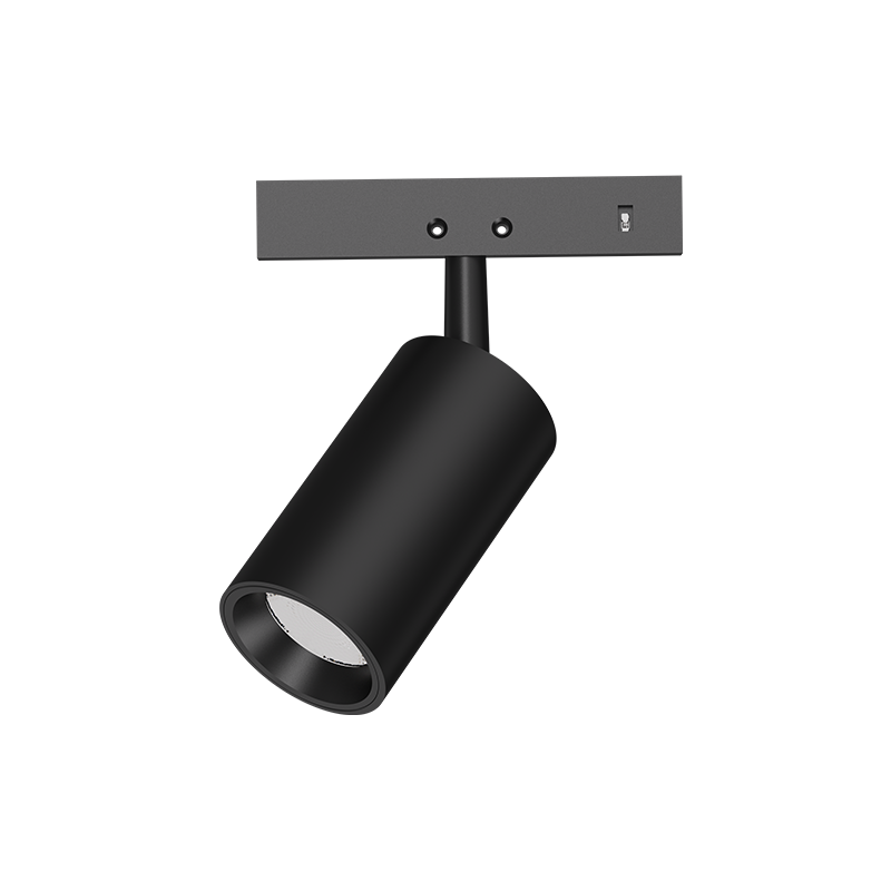 MINI BLACK MAGNETIC SPOT 24V DC 2W 4000K 190LM 24° RA90 5 YRS Φ26*46(72)ΜΜ THUBE240B